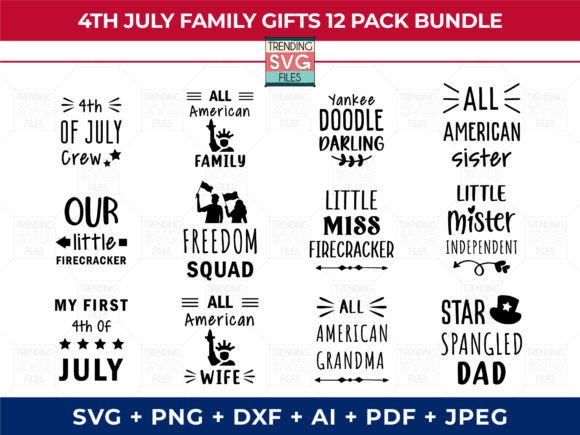 4th of July Family SVG for Creative Projects