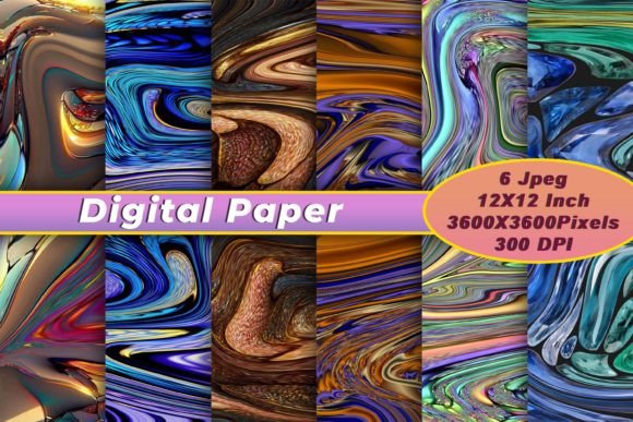 Aesthetic Space Iridescent Digital Paper