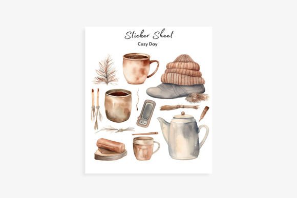 Cozy Day Digital Planner Stickers for Creative Professionals