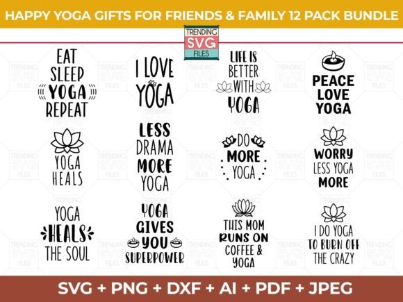 Elevating the Mind-Body Connection: How the Yoga Svg Bundle Empowers Modern Creatives