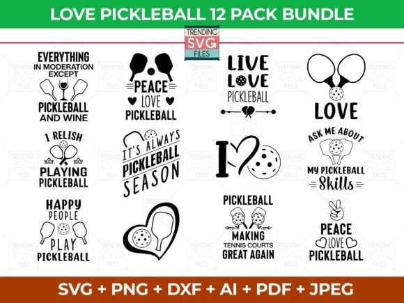 Pickleball SVG Bundle for Creators and Brands