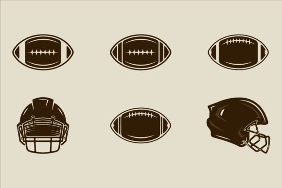 Set of Isolated American Football Icon: A Designer's Essential Bundle