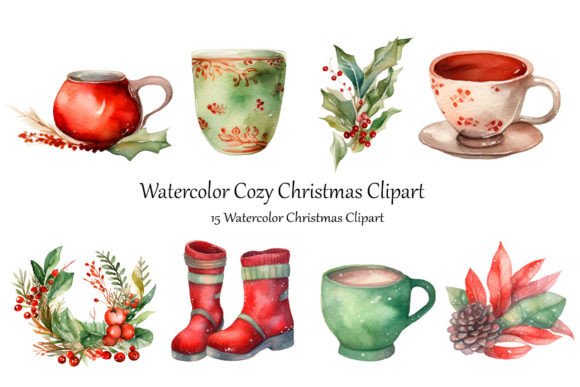 Watercolor Cozy Christmas Clipart: The Ultimate Tool for Festive Creativity